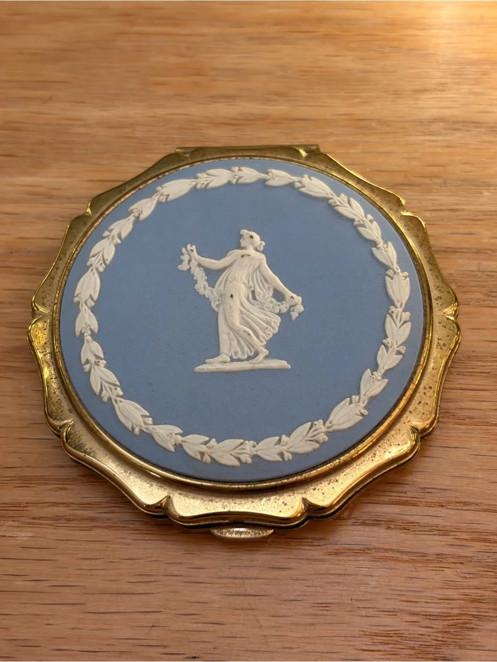 1950’s Wedgwood Jasperware Stratton of England Compact & Pill Box Se